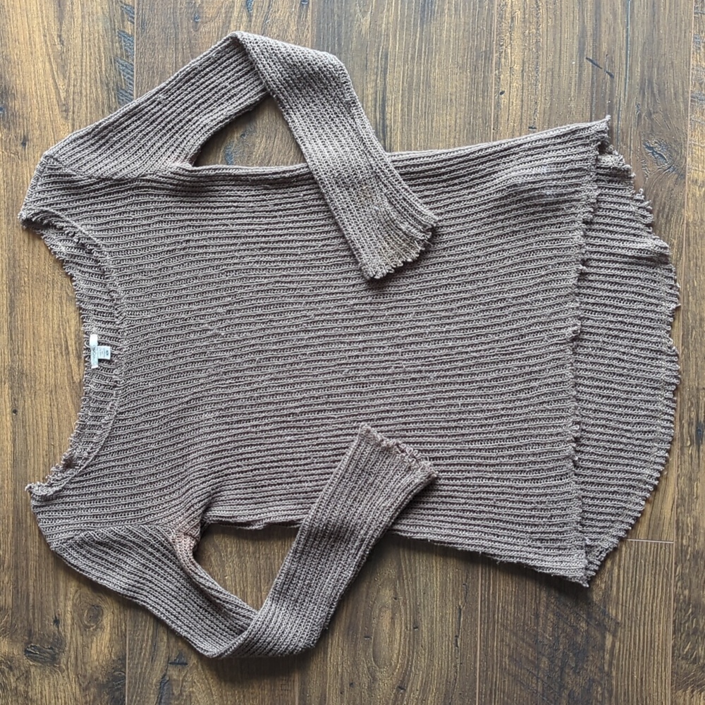 Olive Ribbed Knit Summer Sweater